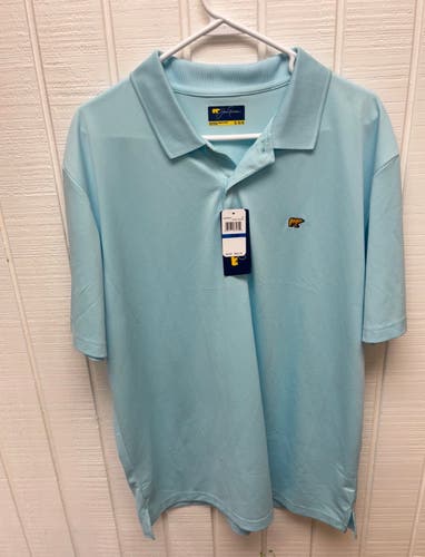 NWT Jack Nicklaus Men’s XL Golf Polo Tanager Turquoise SS Activewear MSRP $65