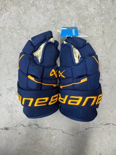 13” Bauer Mach Gloves NCAA Pro Stock (New) NHL