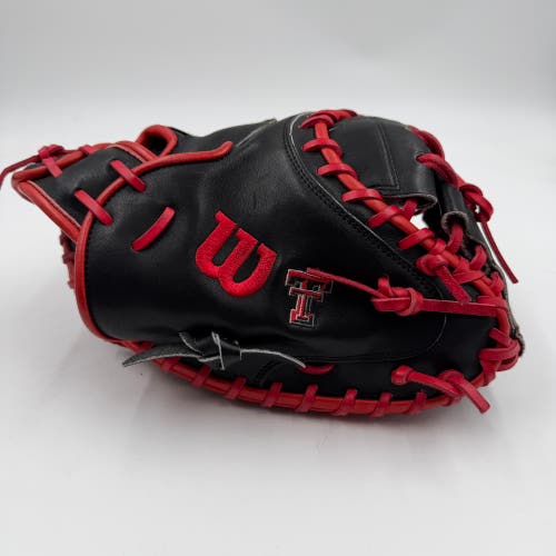 Wilson A2000 1734 34” Texas Tech College Issue Catchers Mitt Baseball Glove