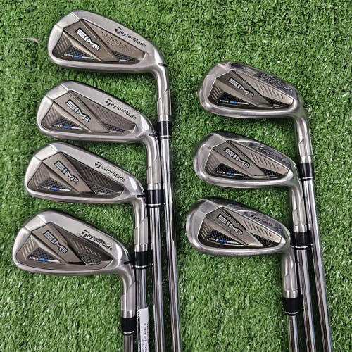 TaylorMade SIM2 MAX Iron Set 5-PW AW KBS MAX MT 85g Stiff Flex Steel RH