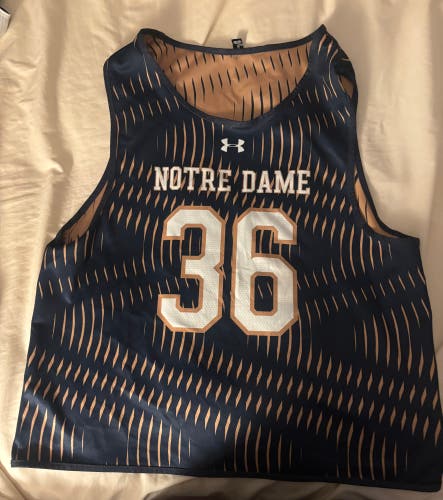Notre Dame Lacrosse Reversible Large Men's Under Armour Jersey (Used)