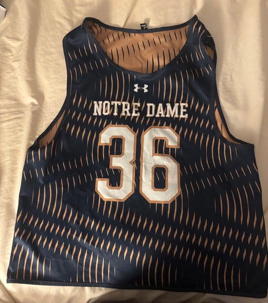 2 Notre Dame Lacrosse Reversible Large Men's Under Armour Jersey (Used)