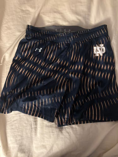 Notre Dame Blue Large Men's Under Armour Shorts (New)