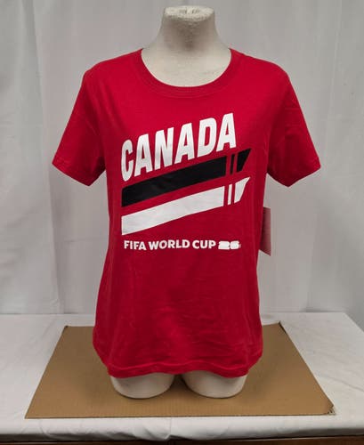 New Women's Fifa World Cup 2026 Canada Short Sleeve Shirt- M