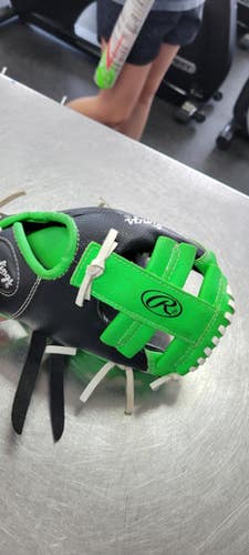 Used Rawlings 9 Inch Bb Sb Glove Rh Throw Green 9" 11497-c000158839