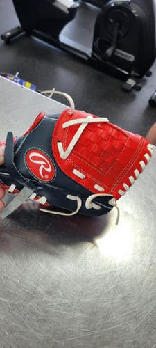 Used Rawlings 9.5 Inch Bb Sb Glove Rh Throw Navy Blue 9 1 2" 11497-c000158840