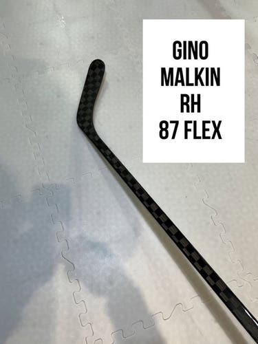 Senior(1x)Right CT: Gino Malkin 87 Flex ProBlackStock™ Unbranded Pro Stock Hockey Sticks