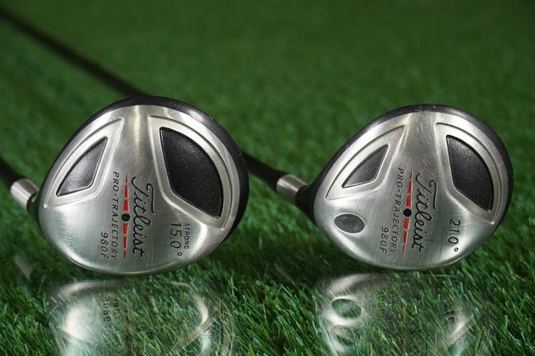 Titleist 980F 3W 15 Strong + 7W 21 Fairway Woods SPEEDER Stiff RH ~ Nice!!