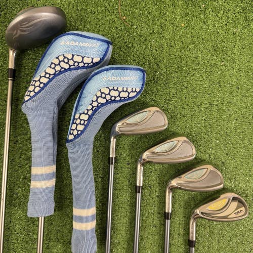 Adams A3os Wood Hybrid Iron Set 5W 4H 6H 7-PW GW No 9 Iron Womens Flex Left Hand