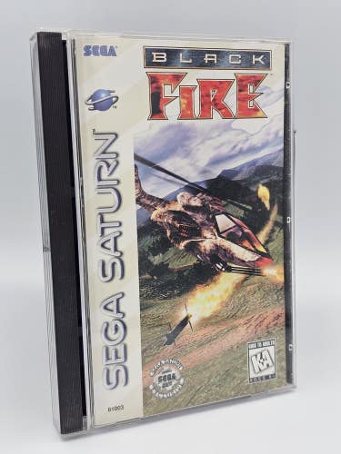 Black Fire Sega Saturn Complete CIB  w/ Manual Disc & Case Video Game