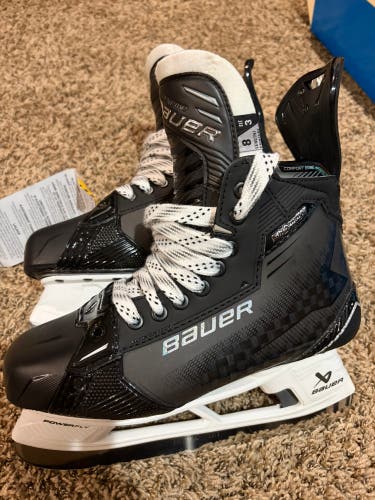 2024 Bauer Supreme Shadow SR Hockey Skates Size 8 Fit 3 (New) With FLY- Ti blades