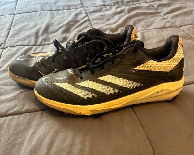 Black Men's Size M 10.0 (W 11.0) Adult Adidas Adizero Low Top Metal (Used)