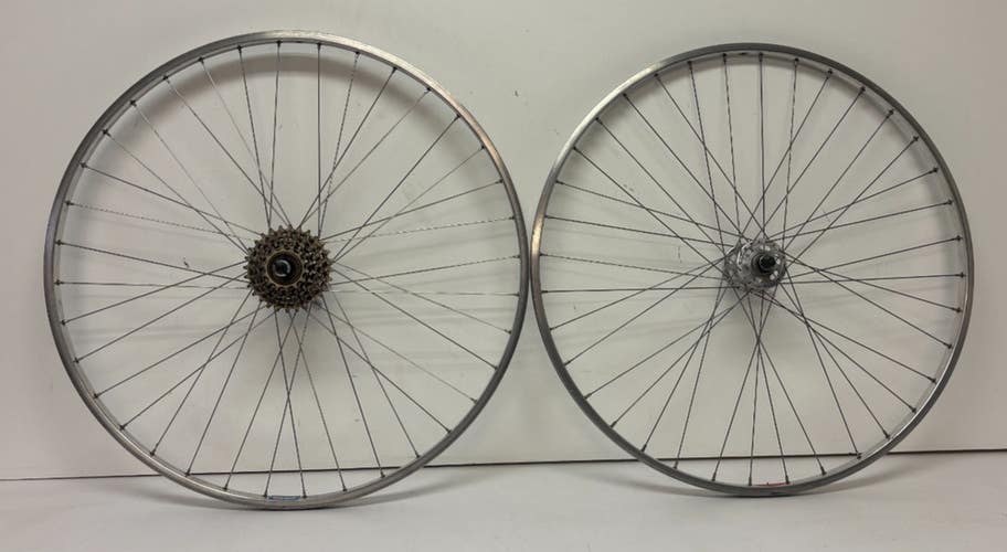 Vintage Wolber Super Champion 58 6-Speed Silver Aluminum 27" Wheelset Normandy