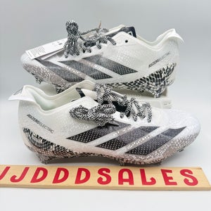 Adidas Adizero Electric Football Cleats White Black IE8867 Snakeskin Men Sz 9.5
New Without Box