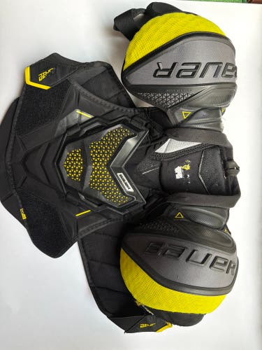 Large Intermediate Bauer Supreme Ultrasonic Shoulder Pads (Used)