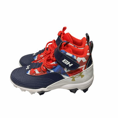 Used Under Armour Bryce Harper Bb Sb Cleats White Royal Red Junior 01 11834-s000052481
