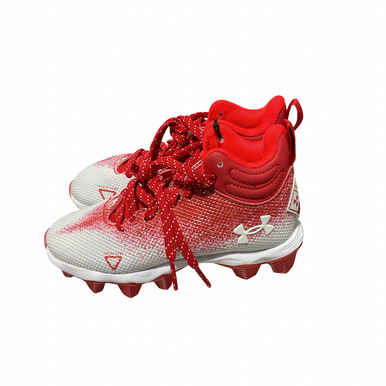 Used Under Armour Lockdown Bb Sb Cleats Red Youth 12.0 11834-s000052475