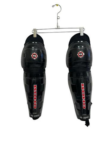 Used Koho Sg2200 Senior Shin Guards 15" Hockey Black 11692-s000152223