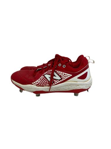 Used New Balance Velo Metal Womens 8.5 Softball Cleats Red 11692-s000152384