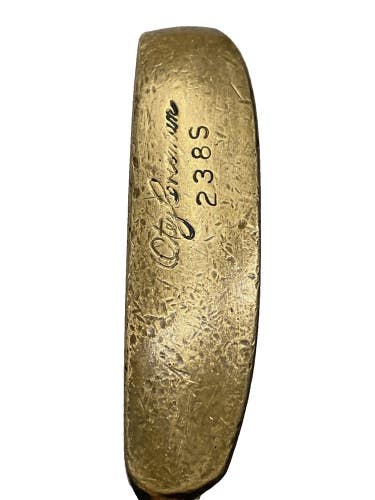 Otey Crisman 238S Brass Napa Blade Putter LH Steel 35 Inches Nice Lamkin Grip