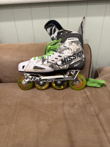 Mission Inhaler WM03 Inline Skates Wide Width Size 10.5 (Used)
