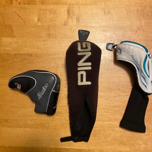 Ping i3 Wood, 5-Hybrid, Karsten Putter Head Cover (Used) Lot of 3