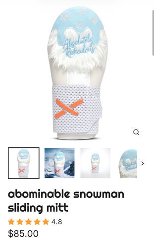 Abominable Snowman Adult-Sized Sliding Mitt (New)