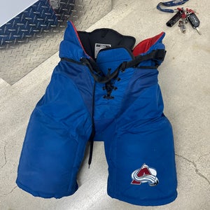 NHL COLORADO AVALANCHE Senior Large CCM HP45 Hockey Pants Pro Stock (Used)