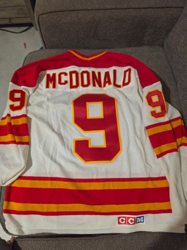 CCM Lanny McDonald Pro Style Calgary Flames Jersey Adult Medium
