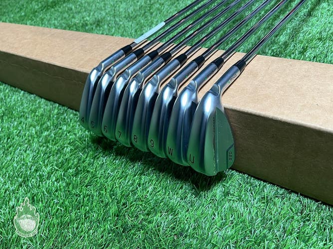 Used RH Ping Green Dot i530 Irons 4-PW/UW AWT 3.0 Regular Flex Steel Golf Set