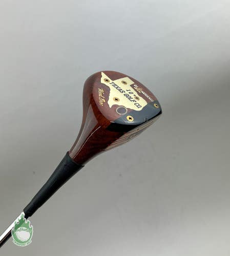 Used Right Handed Wood Bros Oil Hardened Persimmon Driver 10* Steel Golf Club