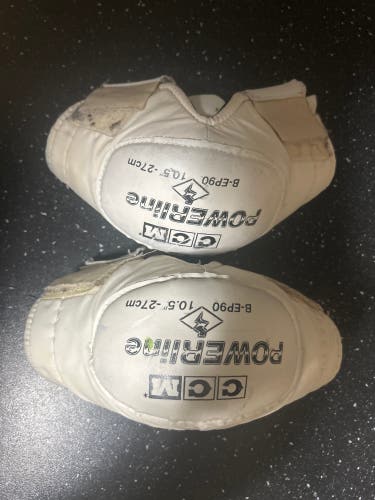 Senior Large CCM Classic Hockey Elbow Pads Vintage White (Used)