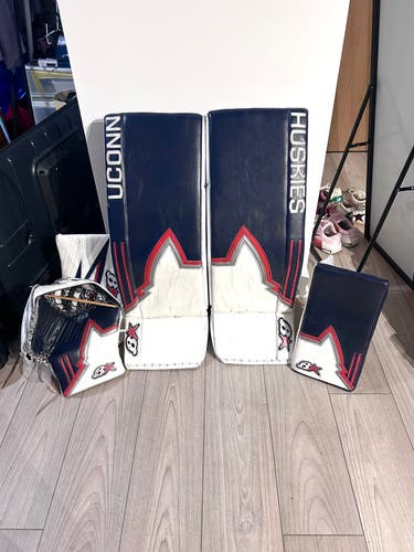 NCAA Brians custom optik 3 pro stock full right 32+1 goalie full set