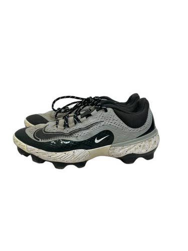 Used Nike Alpha Huarache Elite Mens 9.5 Bb Sb Cleats Grey 11692-s000152322