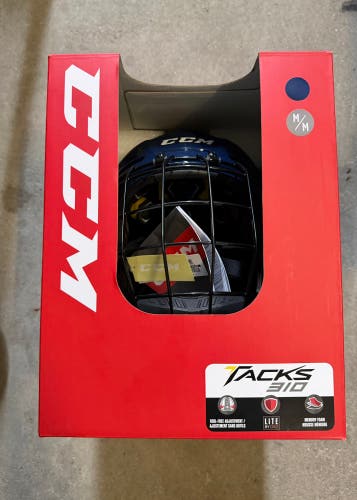 New CCM Tacks 310 Helmet | Medium w/ FM680 Cage