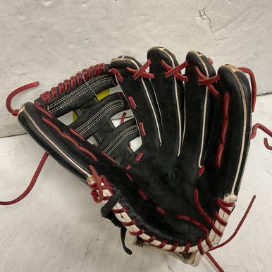 Used Wilson A1000 A10rb22pf1892 Baseball Glove Rh Throw Black And White 12 1 4" 11855-s000205544