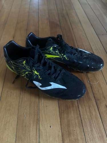 Used Joma 2401 Black Firm Ground Soccer Cleats- Size 7.5 US