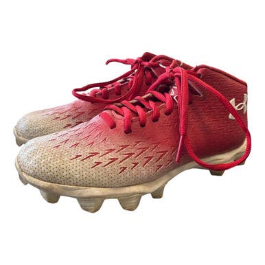 Used Under Armour Bb Cleats Bb Sb Cleats Red Junior 03 11450-s000523024