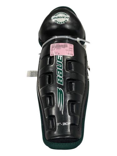 Used Bauer Impact Junior Shin Guards Black 11" 11847-s000036346