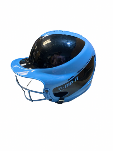 Used Rip-it Blue And Black Batting Helmet W Mask Carolina Blue M L 11706-s000379997