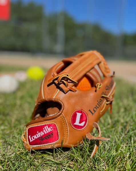 Louisville Slugger steerhide youth baseball glove | 2641 Eric Davis Sig Model | (with 5¢ card!)