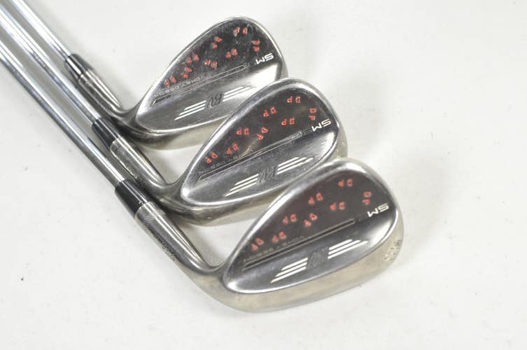 Titleist Vokey SM9 Brushed Steel 50*, 54*, 58* Wedge Set Rifle 6.0 Steel #220358