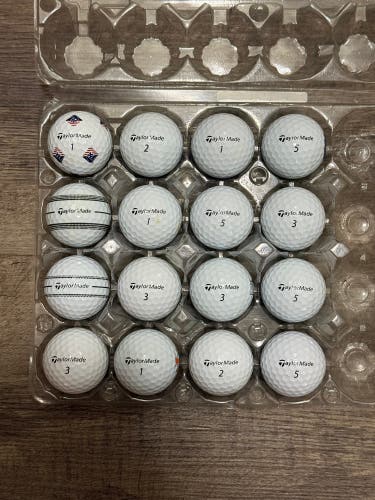 16 TaylorMade TP5 Golf Balls - 5A/4A Condition