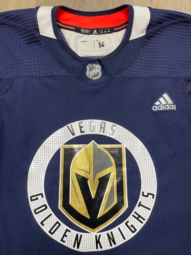Authentic Pro Stock Adidas NHL Hockey Practice Jersey VGK Size 54 made in Canada (Used)