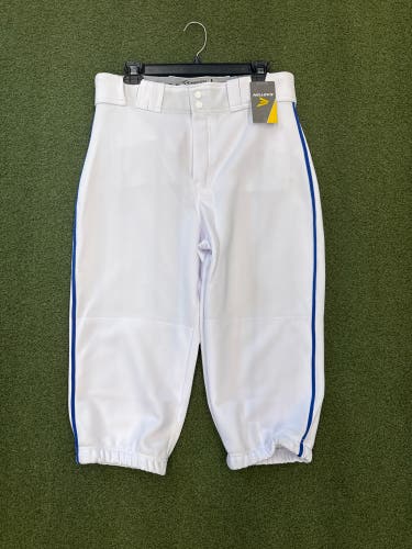 Easton White with Blue Piping Men's Large Adult Easton Knickers Game Pants (New)