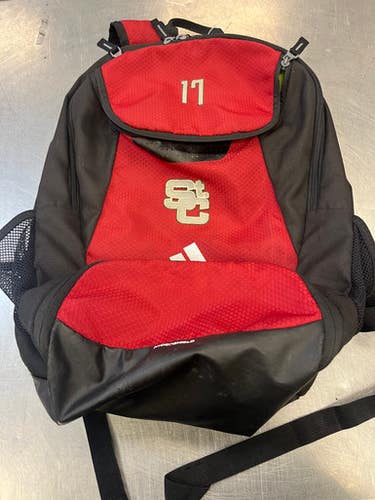 Used Adidas Soccer Player Duffel Bag Red 11339-s000188562