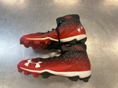 Used Under Armour Adult Fb Cleats Red Senior 11 11339-s000192266