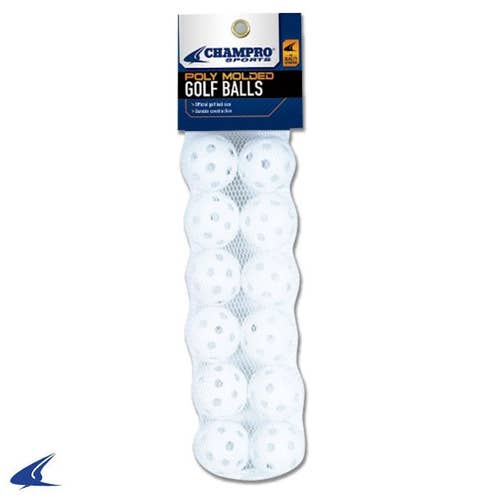 New Champro Cbb52 Poly Golf Balls Bb Sb Baseball Balls 11602-cbb52-poly-golf-balls
