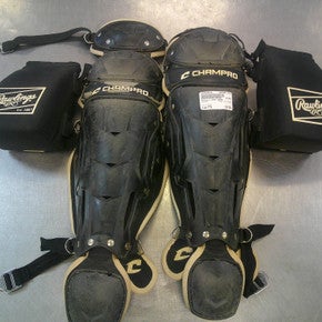 Used Champro Shin Guard Catchers Leg Guards Black Youth 11339-s000200592
