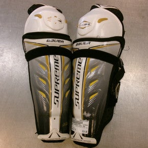 Used Bauer Supreme Total One Senior Shin Guards White 12" 11339-s000202392